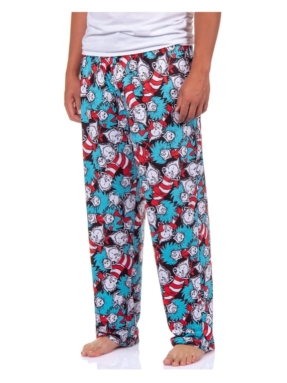 Dr. Seuss Pjs Mens Cat In The Hat Thing One Thing Two Lounge Pajama Pants