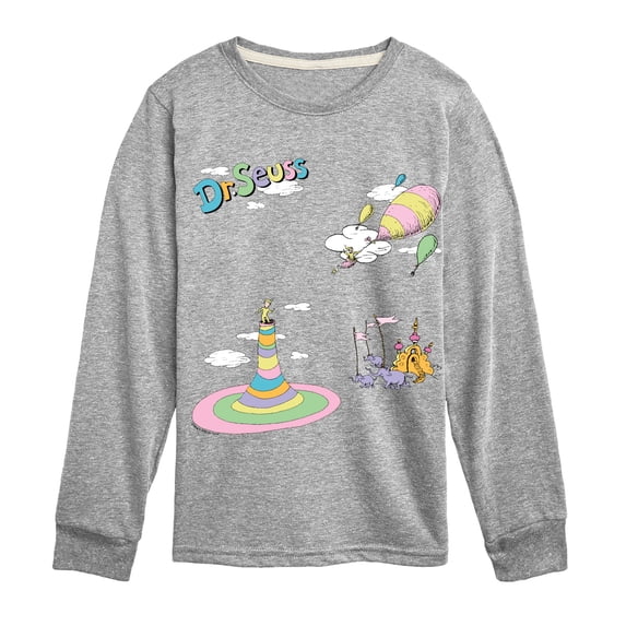 Dr. Seuss - Places Multi Hit - Youth Boys Long Sleeve Graphic T-Shirt