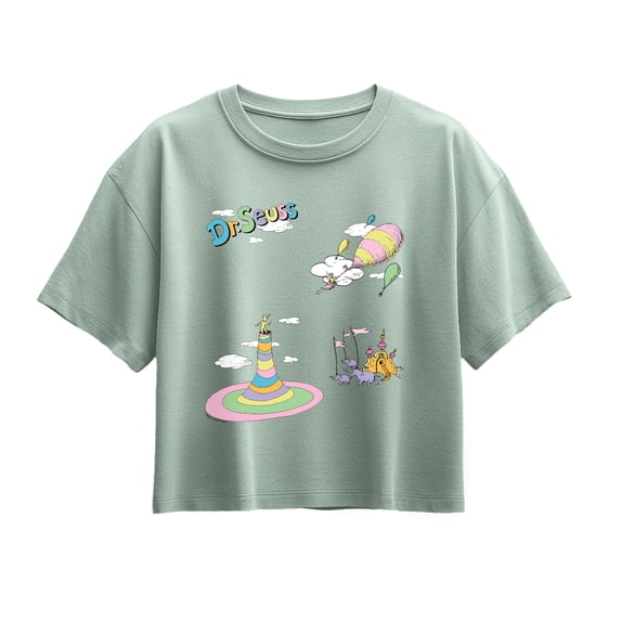 Dr. Seuss - Places Multi Hit - Youth Girls Boxy T-Shirt