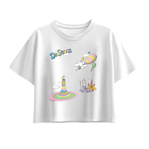 Dr. Seuss - Places Multi Hit - Youth Girls Boxy T-Shirt