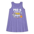 thumbnail image 1 of Dr. Seuss - Pre-K Out Of This World - Back to School - Toddler and Youth Girls A-line Dress, 1 of 5