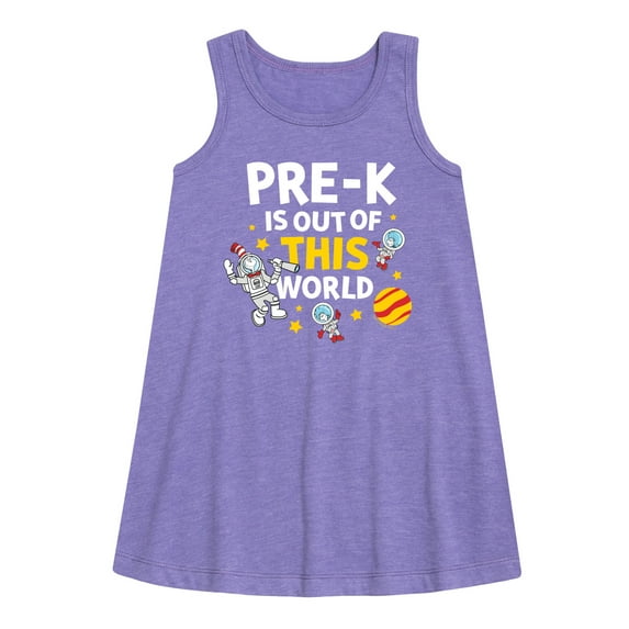 Dr. Seuss - Pre-K Out Of This World - Back to School - Toddler and Youth Girls A-line Dress