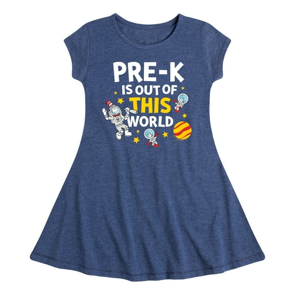 Dr. Seuss - Pre K Out Of This World - Toddler And Youth Girls Fit And Flare Dress