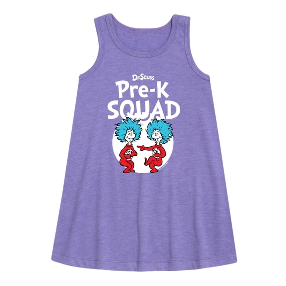 Dr. Seuss - Pre-K Squad - Back to School - Toddler and Youth Girls A-line Dress