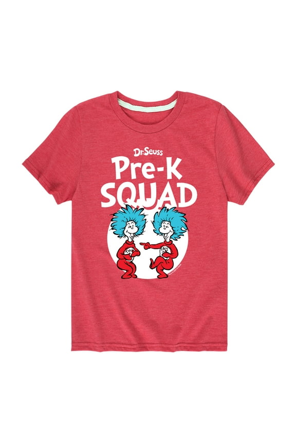 - Pre-K Squad - Thing 1 and Thing 2 - Toddler and Youth Short Sleeve Graphic T-Shirt