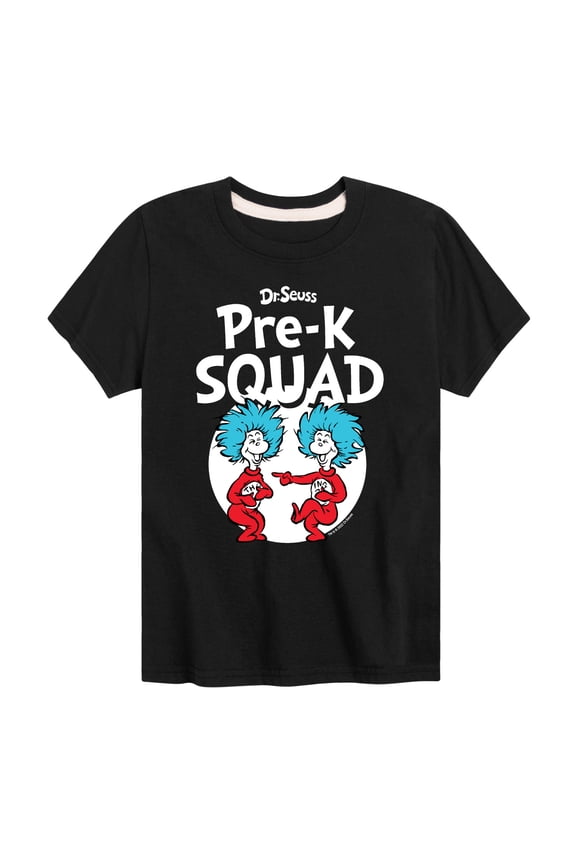 - Pre-K Squad - Thing 1 and Thing 2 - Toddler and Youth Short Sleeve Graphic T-Shirt