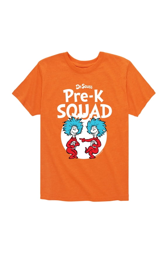 - Pre-K Squad - Thing 1 and Thing 2 - Toddler and Youth Short Sleeve Graphic T-Shirt