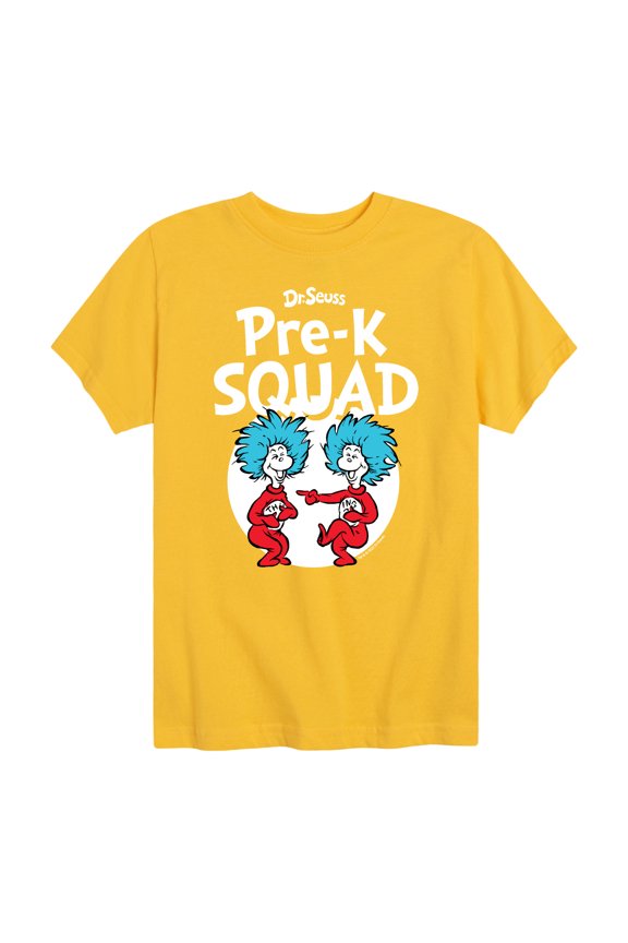 - Pre-K Squad - Thing 1 and Thing 2 - Toddler and Youth Short Sleeve Graphic T-Shirt