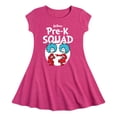 thumbnail image 1 of Dr. Seuss - Pre-K Squad - Toddler And Youth Girls Fit And Flare Dress, 1 of 5