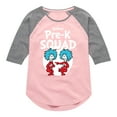 thumbnail image 1 of Dr. Seuss - Pre-K Squad - Toddler And Youth Girls Raglan Graphic T-Shirt, 1 of 6