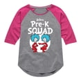 thumbnail image 1 of Dr. Seuss - Pre-K Squad - Toddler And Youth Girls Raglan Graphic T-Shirt, 1 of 6