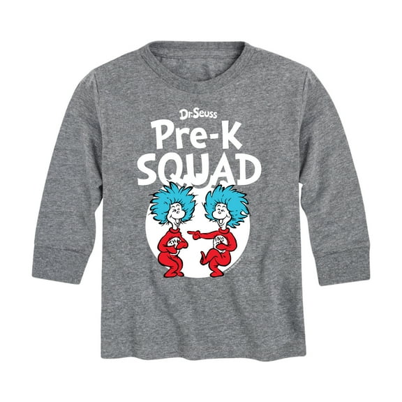 Dr. Seuss - Pre-K Squad - Toddler And Youth Long Sleeve Graphic T-Shirt