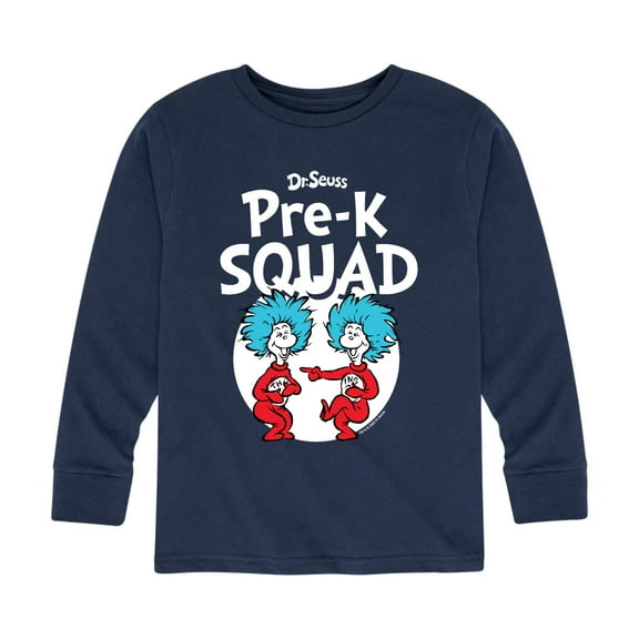 Dr. Seuss - Pre-K Squad - Toddler And Youth Long Sleeve Graphic T-Shirt