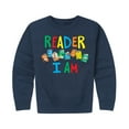 thumbnail image 1 of Dr. Seuss - The Cat In The Hat Book Cover Reader I Am  - Toddler And Youth Crewneck Fleece Sweatshirt, 1 of 6