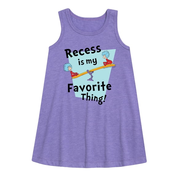 Dr. Seuss - Recess Is My Favorite Thing - Toddler And Youth Girls A-line Dress