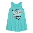 thumbnail image 1 of Dr. Seuss - Recess Is My Favorite Thing - Toddler And Youth Girls A-line Dress, 1 of 5
