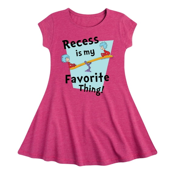 Dr. Seuss - Recess Is My Favorite Thing - Toddler And Youth Girls Fit And Flare Dress