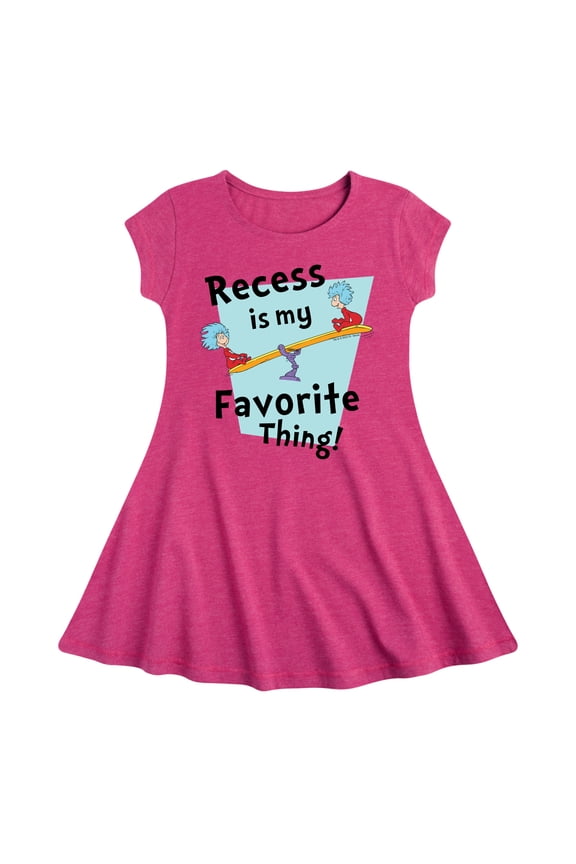 - Recess Is My Favorite Thing - Toddler And Youth Girls Fit And Flare Dress