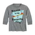 thumbnail image 1 of Dr. Seuss - Recess Is My Favorite Thing - Toddler And Youth Long Sleeve Graphic T-Shirt, 1 of 6