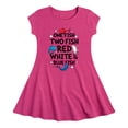 thumbnail image 1 of Dr. Seuss - Red, White and Blue Fish - Toddler And Youth Girls Fit And Flare Dress, 1 of 5