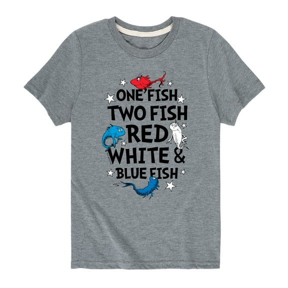 Dr. Seuss - Red, White and Blue Fish - Toddler And Youth Short Sleeve Graphic T-Shirt