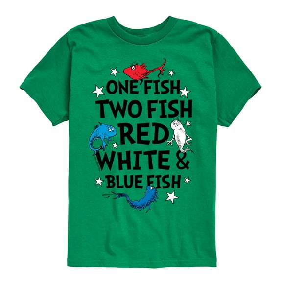 Dr. Seuss - Red, White and Blue Fish - Toddler And Youth Short Sleeve Graphic T-Shirt