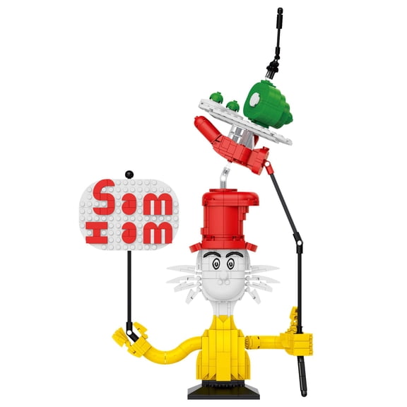 Brickcraft Sam I Am Brick Building Kit (637-Piece Set), Dr. Seuss Collectible, Green Eggs and Ham, Iconic Display, Toy Brick Set