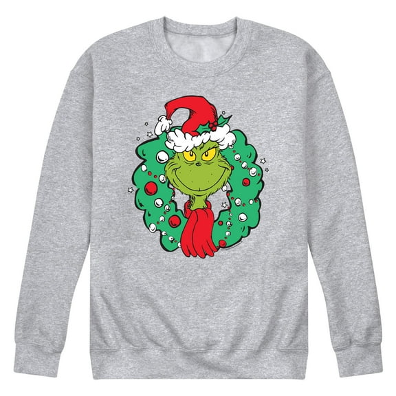 Dr. Seuss - Santa Grinch - Men's Crew Neck Fleece Pullover