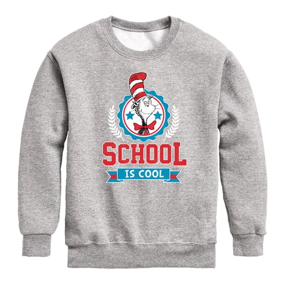 Dr. Seuss - School Is Cool - Toddler And Youth Crewneck Fleece Sweatshirt