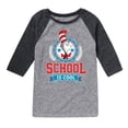 thumbnail image 1 of Dr. Seuss - Cat in the Hat School Is Cool - Toddler And Youth Raglan Graphic T-Shirt, 1 of 5