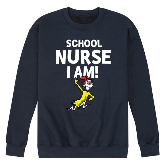Dr. Seuss - School Nurse I Am Sam I Am - Men's Crew Neck Fleece Pullover