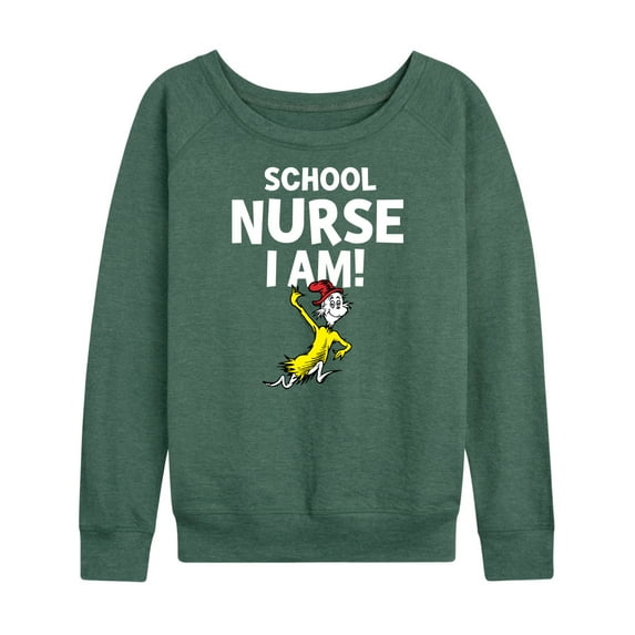 Dr. Seuss - School Nurse I Am Sam I Am - Women's Lightweight French Terry Long Sleeve Shirt