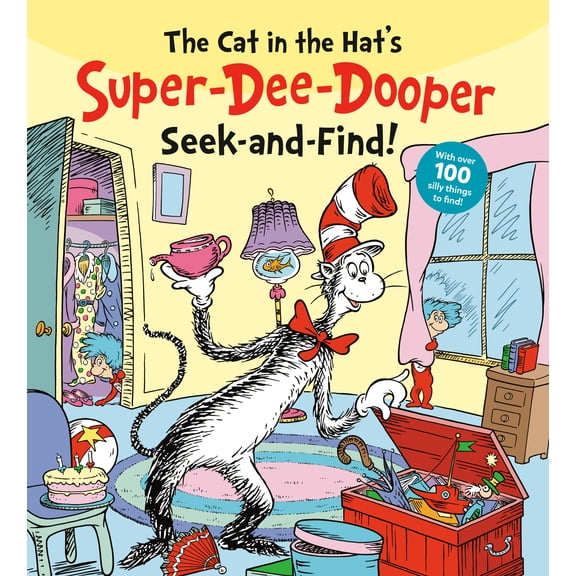 The Cat in the Hat's Super-Dee-Dooper Seek and Find!: With over 100 Silly Things to Find (Board Book)