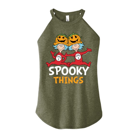 Dr. Seuss - Spooky Things - Juniors High Neck Tank Top