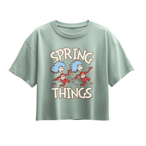 Dr. Seuss - Spring Things - Youth Girls Boxy T-Shirt