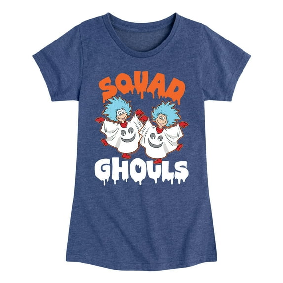 Dr. Seuss - Squad Ghouls Thing 1 and Thing 2 - Toddler And Youth Girls Short Sleeve Graphic T-Shirt