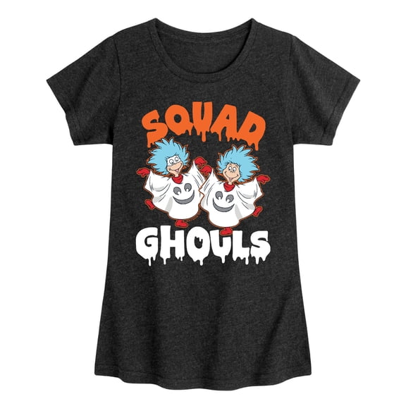 Dr. Seuss - Squad Ghouls Thing 1 and Thing 2 - Toddler And Youth Girls Short Sleeve Graphic T-Shirt