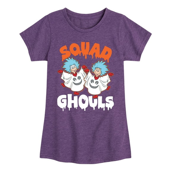 Dr. Seuss - Squad Ghouls Thing 1 and Thing 2 - Toddler And Youth Girls Short Sleeve Graphic T-Shirt