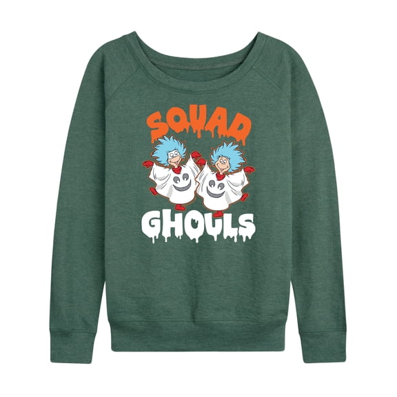 Dr. Seuss - Squad Ghouls Thing 1 and Thing 2 - Women's Lightweight French Terry Long Sleeve Shirt