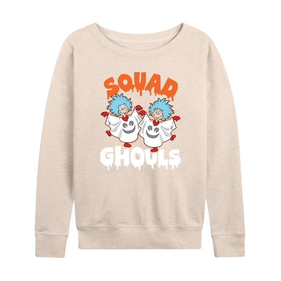 Dr. Seuss - Squad Ghouls Thing 1 and Thing 2 - Women's Lightweight French Terry Long Sleeve Shirt