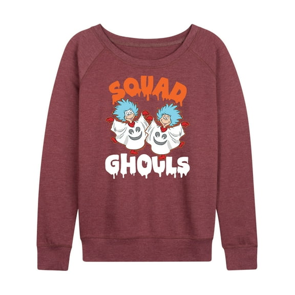 Dr. Seuss - Squad Ghouls Thing 1 and Thing 2 - Women's Lightweight French Terry Long Sleeve Shirt