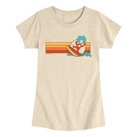 Dr. Seuss - Surfing Thing - Youth Girls Fitted Short Sleeve T-Shirt