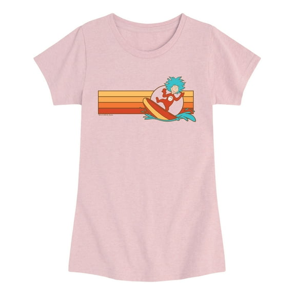 Dr. Seuss - Surfing Thing - Youth Girls Fitted Short Sleeve T-Shirt
