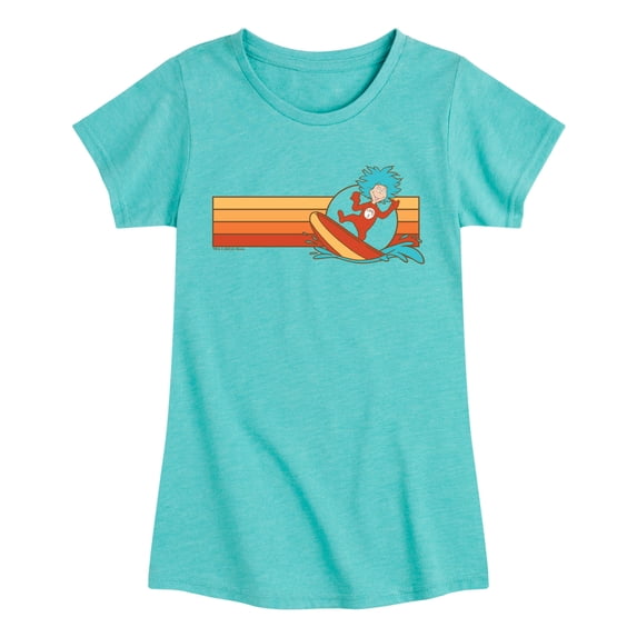 Dr. Seuss - Surfing Thing - Youth Girls Fitted Short Sleeve T-Shirt
