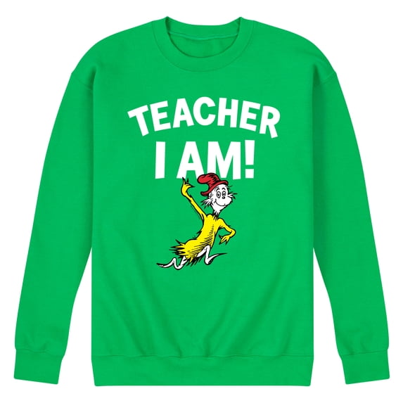Dr. Seuss - Teacher I Am Sam I Am - Men's Crew Neck Fleece Pullover