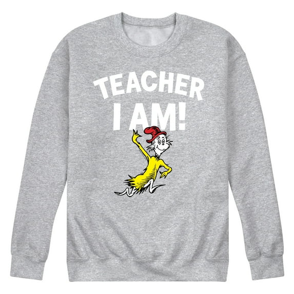 Dr. Seuss - Teacher I Am Sam I Am - Men's Crew Neck Fleece Pullover