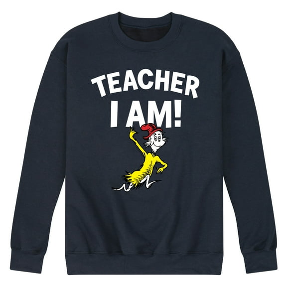 Dr. Seuss - Teacher I Am Sam I Am - Men's Crew Neck Fleece Pullover