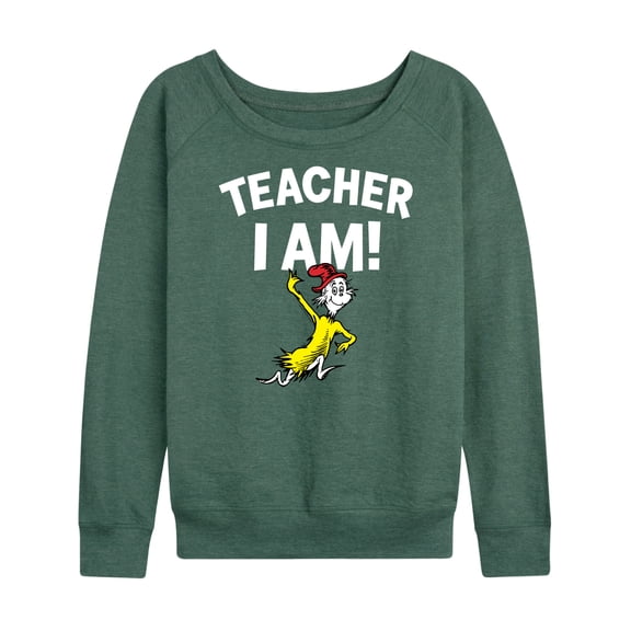 Dr. Seuss - Teacher I Am Sam I Am - Women's Lightweight French Terry Long Sleeve Shirt