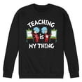 thumbnail image 1 of Dr. Seuss - Teaching Is My Thing - Men's Crew Neck Fleece Pullover, 1 of 6