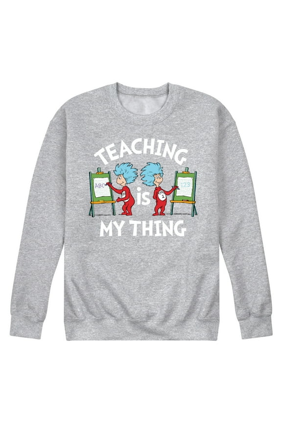 - Teaching Is My Thing - Men's Crew Neck Fleece Pullover